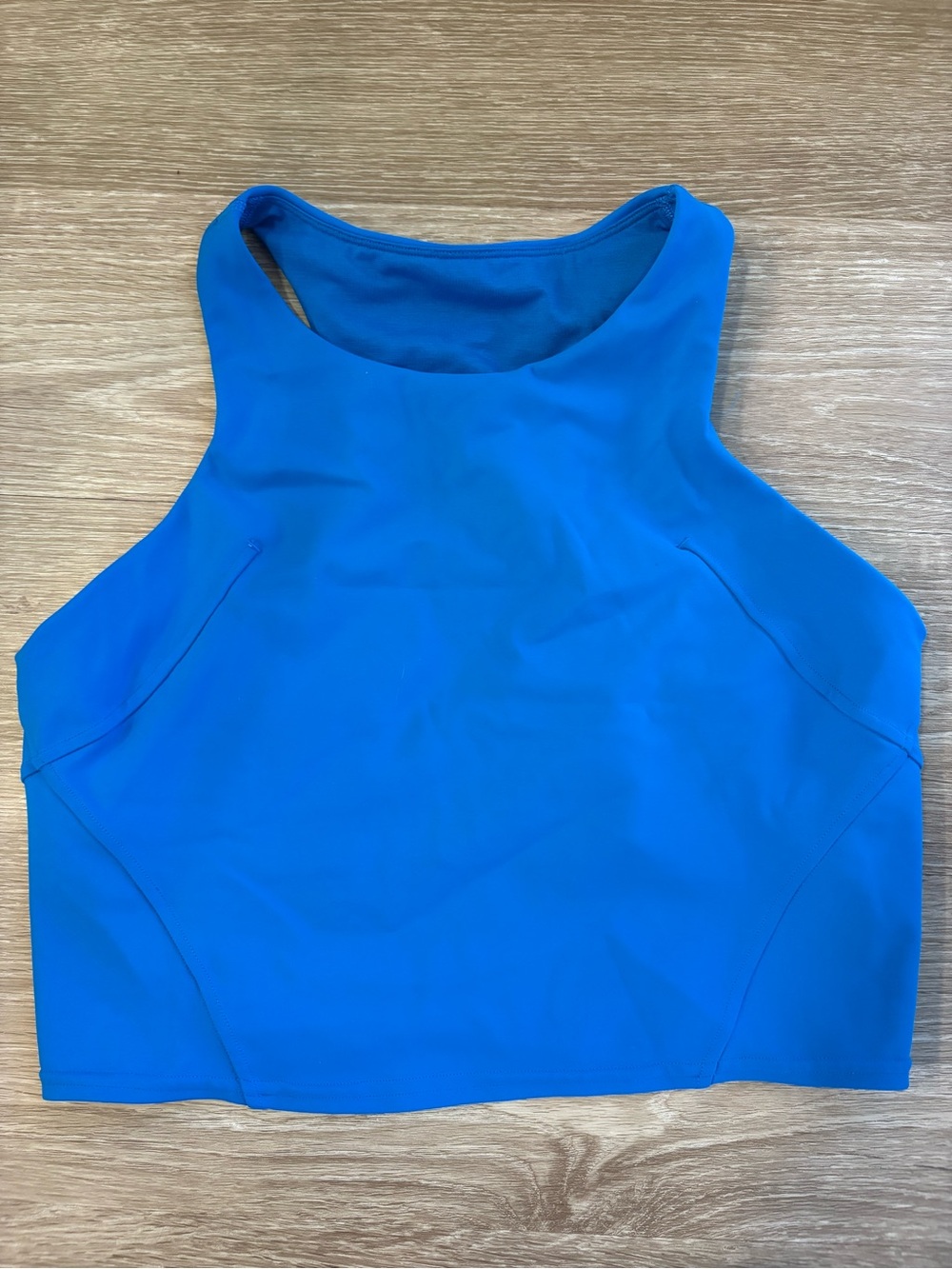 lululemon athletica Bright Blue High-Neck Crop Top